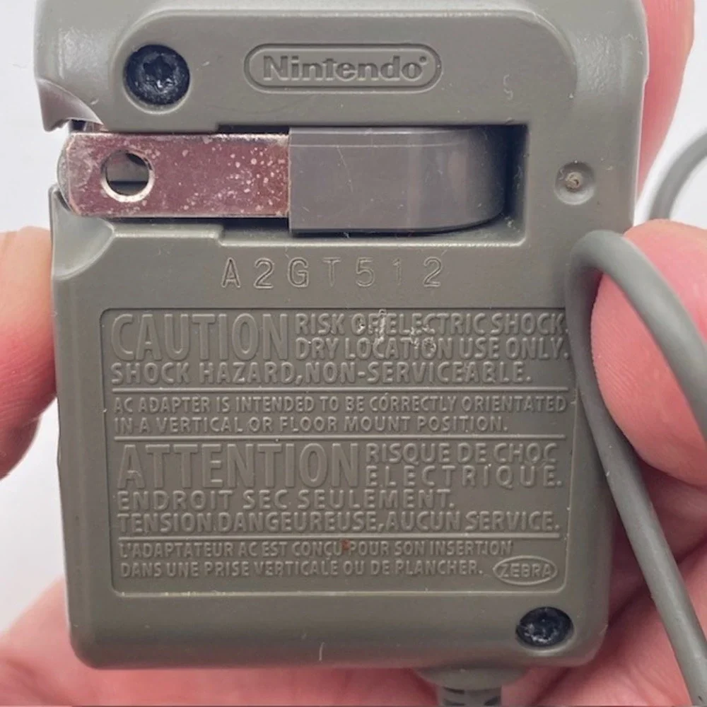 Nintendo OEM USG-002 AC Adapter‎ Charger DS Lite USG-001 Grey Power Supply